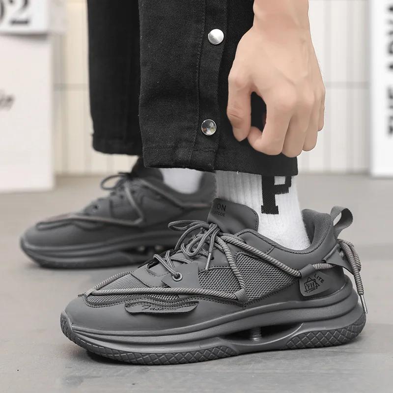 Fashion Casual Men's Sneakers Lightweight and Breathable Youth Thick soled Height Increasing Sports Running Shoes Zapatos Para Hombres