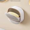 Punch-Free Wall-Mounted Luxury Soap Dish with Lid and Drainage for Bathroom