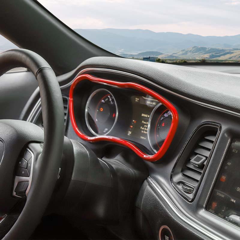 Instrument Panel Decoration Protective Cover For  Dodge Challenger 2015 Up Car Interior Accessories