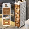 Waterproof Ultra-Narrow Storage Cabinet for Bathroom, Kitchen, and Refrigerator Gaps