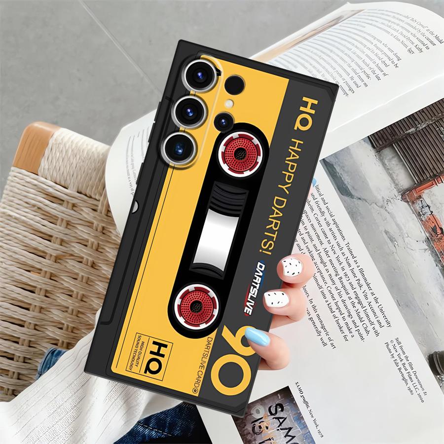 Lucky Tape Pattern Soft Back Phone Cover Case for Samsung Galaxy S24+ S23 FE S25+ S22 S24 Plus S21 S9 S20 S25 Ultra