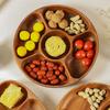 Nuts Storage Platter Tray Wooden Serving Tray Dessert Fruit Veggie Food Serve Plate for Party Family Dinner Holiday Home Warming
