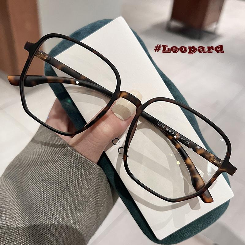 Ultra Light  Glasses Men Women Eyeglasses Trendy Large Size Square Frame Eyewear