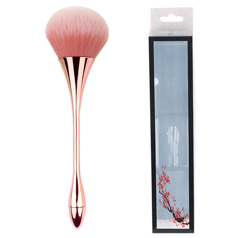 Extra Large Soft Bristle Powder Brush for Nail Dust & Blush with Small Waist Design