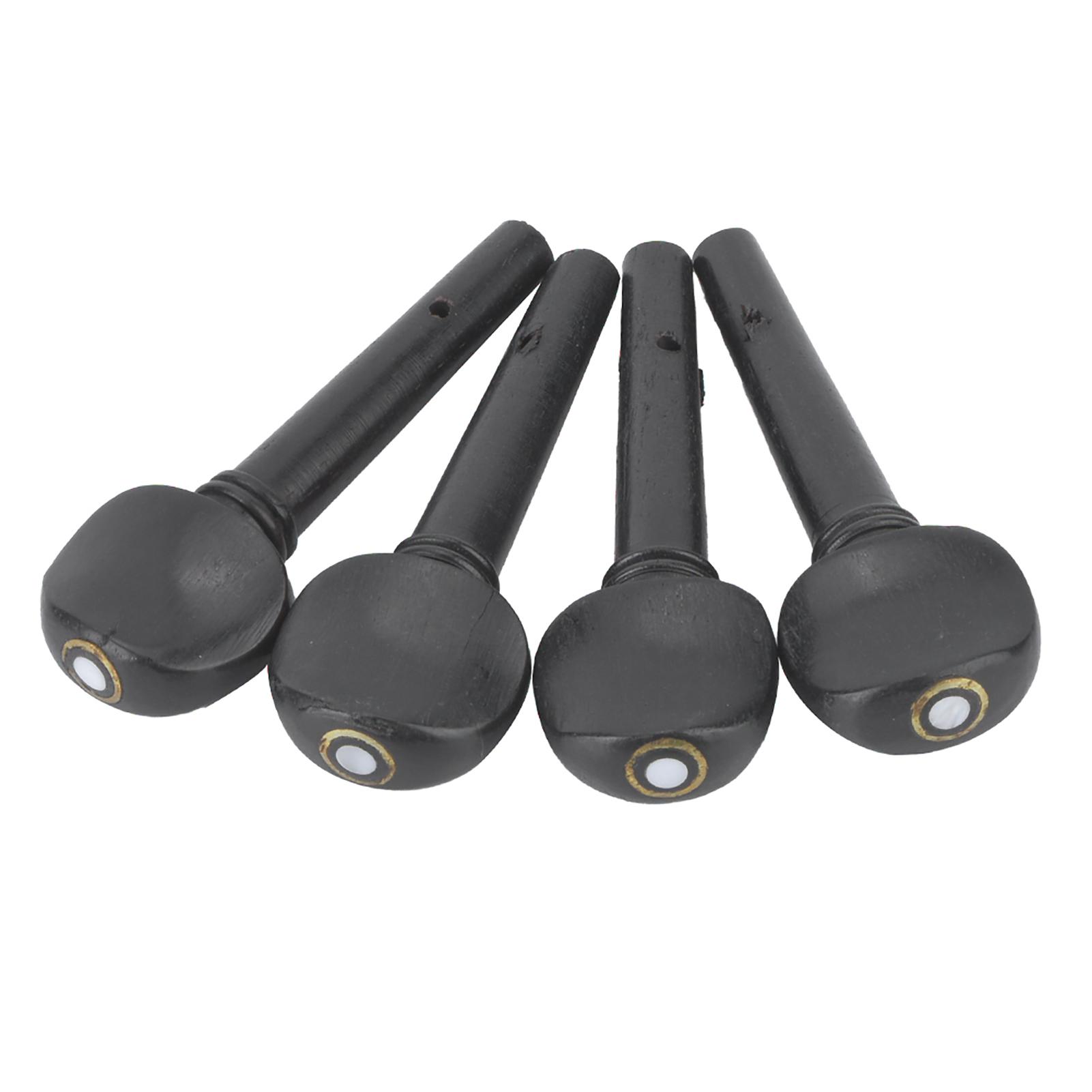 

4 шт. Качественные скрипичные струны Колки для настройки грифа Аксессуары Эбеновое дерево Массив дерева(для 1/4 скрипки)