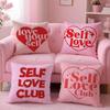 Love yourself love life Cushion Cover Pillow Case Soft Friendly Fabric  Concealed Zipper