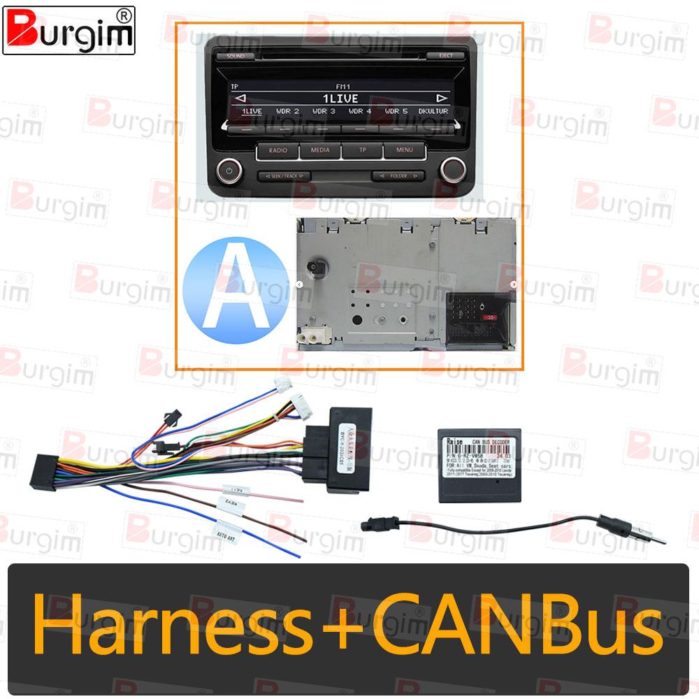 Рамка для автомагнитолы для Volkswagen VW Beetle 2011- 9-дюймовая панель для стереосистемы, жгут проводов, адаптер питания, монтажный комплект Canbus only cable canbus-A