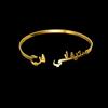 Atoztide Customized Name Bracelet Personalized Stainless Steel for Women Men Zircon Letter Custom Bangles Chrismas Jewelry Gift