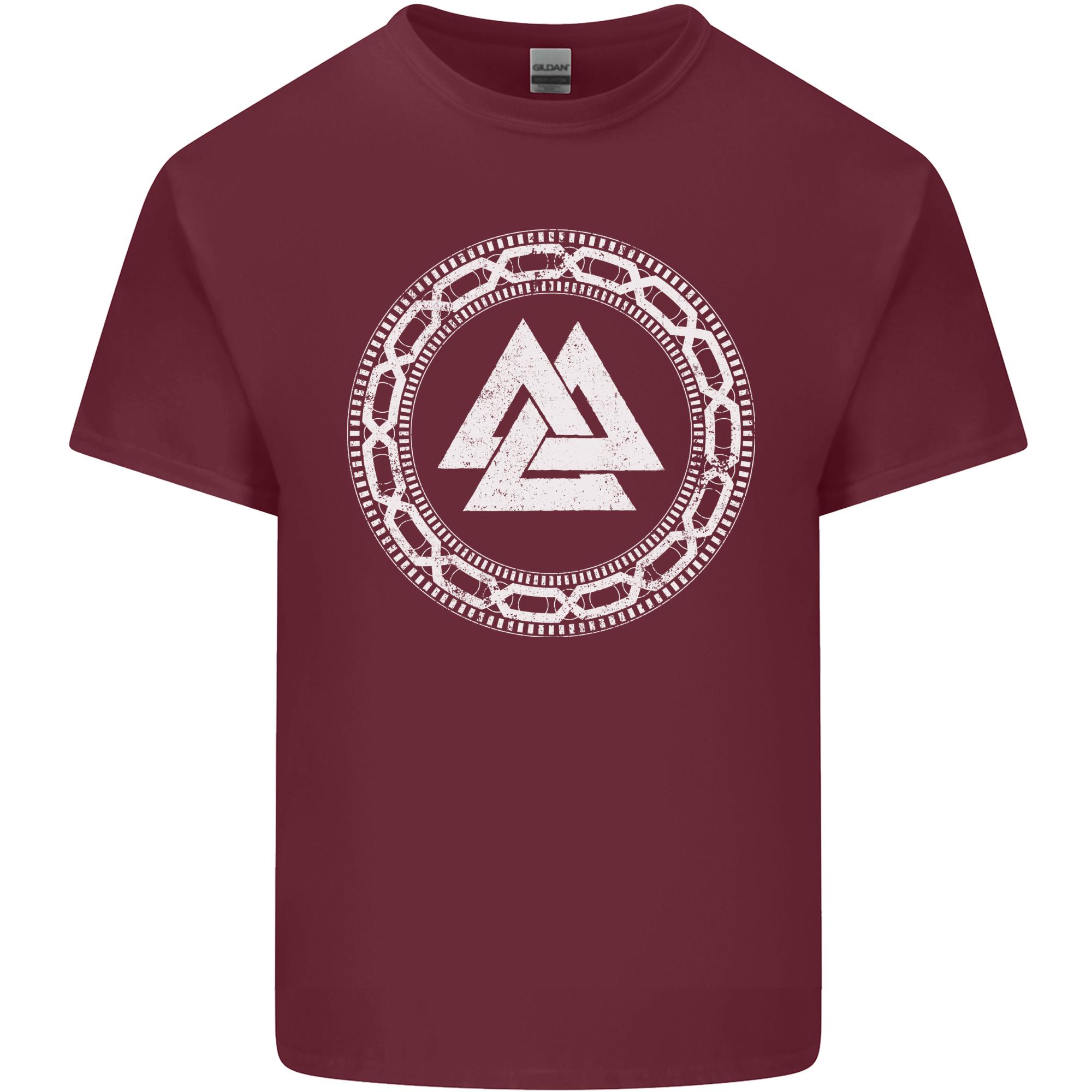 Viking Symbol Valknut White Gym Unisexs Light Cotton TShirt S