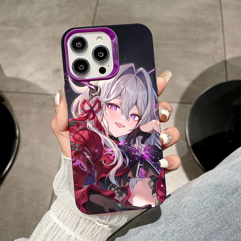 HSR Thelema Purple Translucent Mobile Phone Case for iPhone 17 16 15 14 13 12 11 X XR XS Air Pro Max Plus Colorful Cover