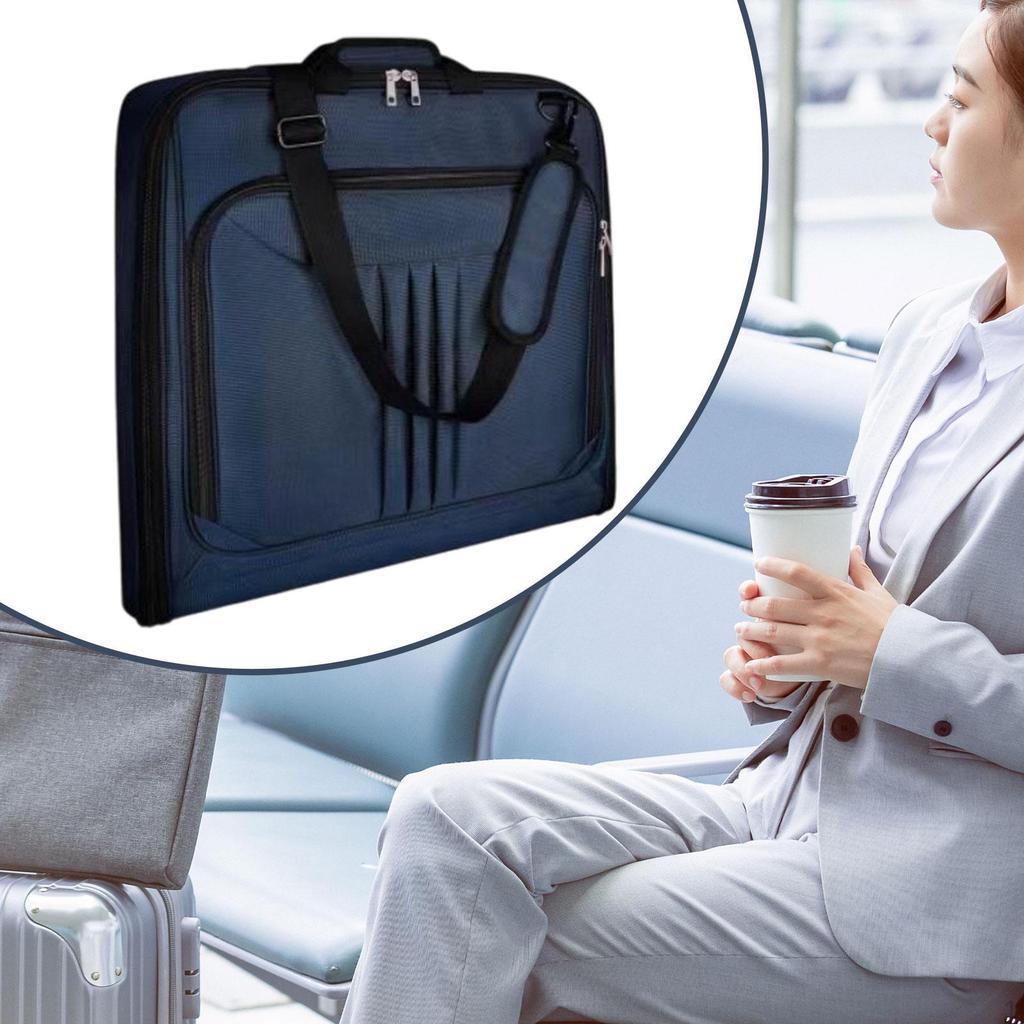 Travel Garment Bag with Shoulder Strap Foldable Carry on for Weekender Business