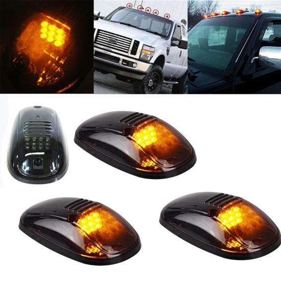 Kabinenlichter für LKW, Vibrationssensor, Dachlichter, kabelloses Autolicht mit Batterie-Backup, universelle Kabinenmarkierungslichter ohne Bohren für LKW