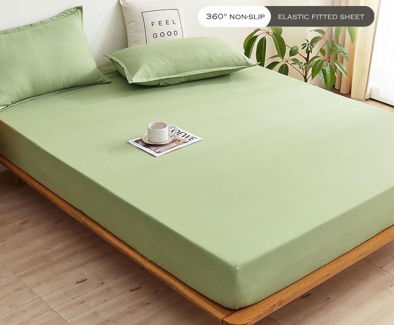 WOSTAR Luxury Double Bed Bed Sheet Elastic Fitted Sheet Mattress Protector Cover Couple 2 People Bed Linen 150 Bedding King Size