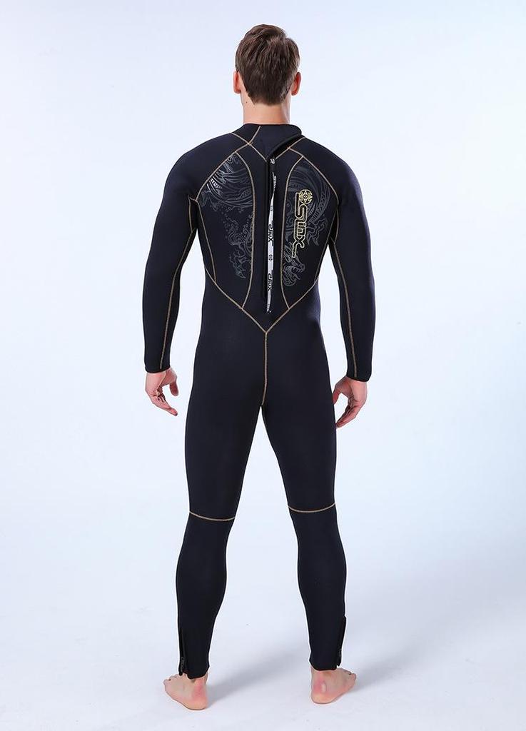 Muta in neoprene da uomo da 5 mm foderata in pile con protezione solare - Muta SLINX per snorkeling e immersioni