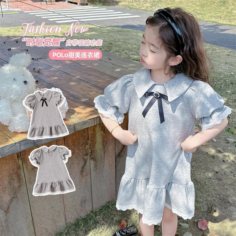 Girls Summer Princess Dress Cute Mid Length Party Gown Beautiful Casual Sundress For Kids