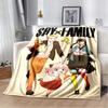 Spy x family cartoon and anime Print Flannel Blanket Ultra Soft Warm Throw For Bedroom Living Room Indoor Home Holiday Gift