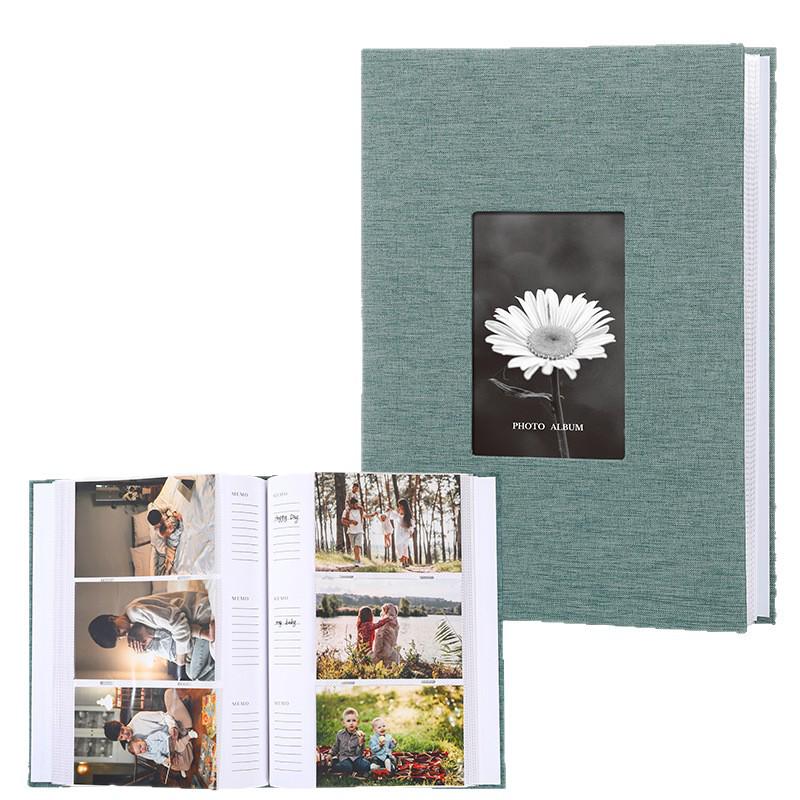 6-Zoll Leinen Fotoalbum mit Papiertaschen zur kreativen Aufbewahrung von Geschenken