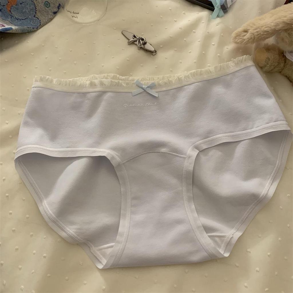 Relax: 7A Extended Pure Cotton Mid-Waist Soft Girls' Underwear - New Style Triangle Briefs
