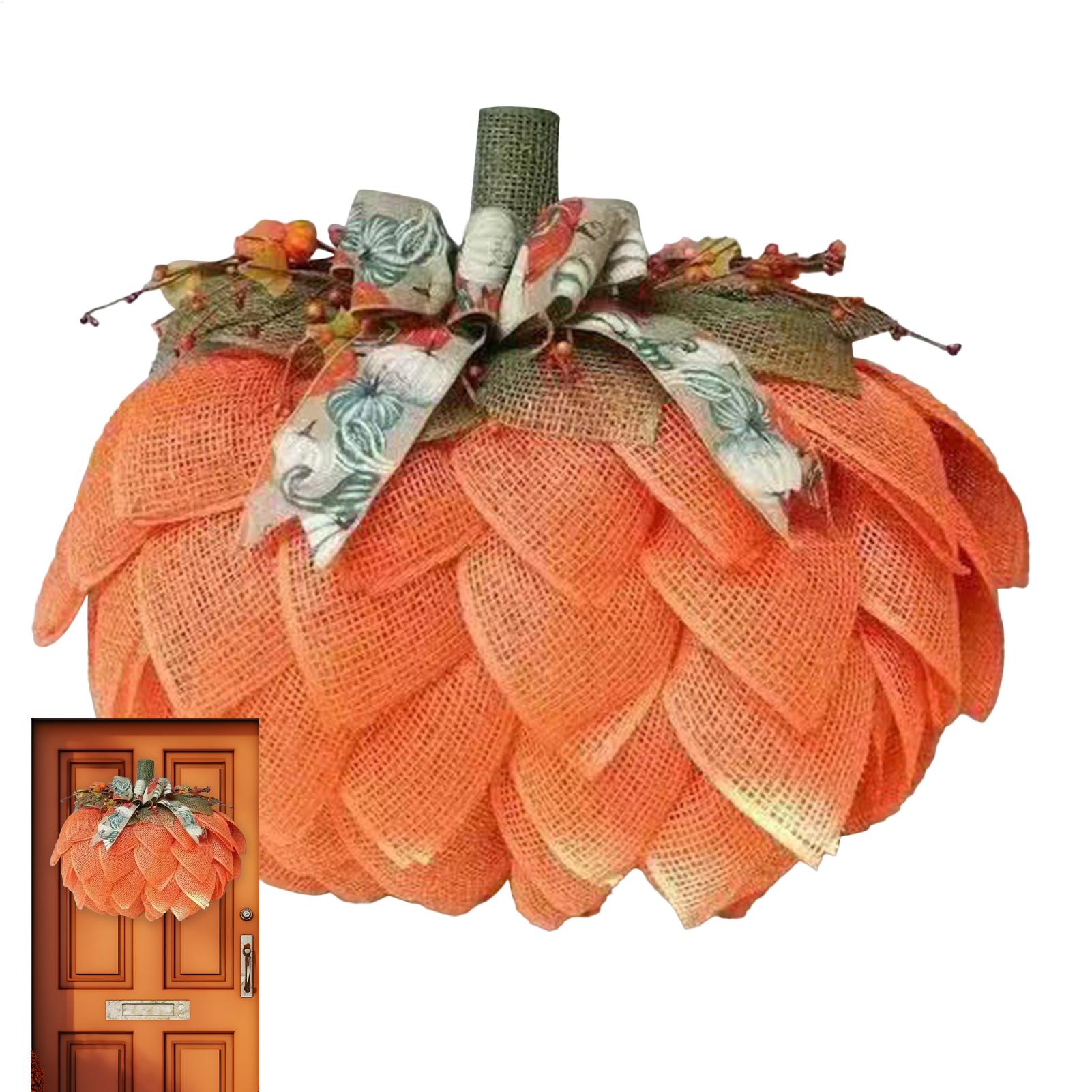 

Halloween Wreaths for Front Door Pumpkin Decor Autumn Front Door Wreath Halloween Decorations Home Decor for Thanksgiving China Mainland