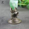 Antique Copper Dog Bust Small Statue Ornaments Vintage Metal Animal Figurines Desktop Decorations Accessories Home Decors Crafts