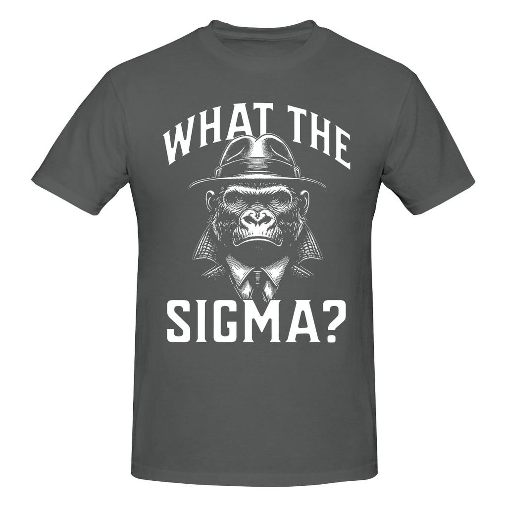 Funny What The Sigma Ironic Meme Brainrot Quote Breathable And Sweatwicking Tshirt American Street Easy To Clean Tshirt