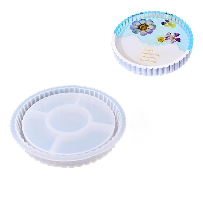 Jewelry Tray Silicone Moulds Resin Plate Molds for Epoxy Resin Craft Candle Holder Jewelry Storage Tray Home Decoration