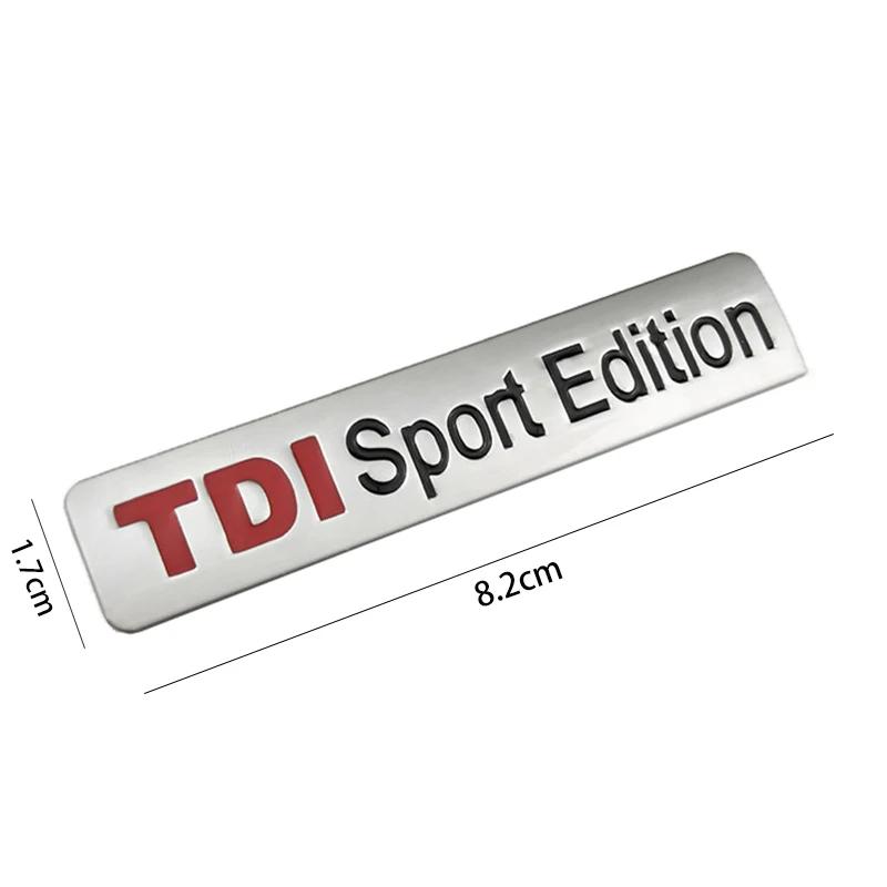 Metal Red TDI Sport Edition Logo Turbo Car Letter Sticker Emblem Chrome Badge Decals for POLO GOLF CC TT JETTA GTI TOUAREG