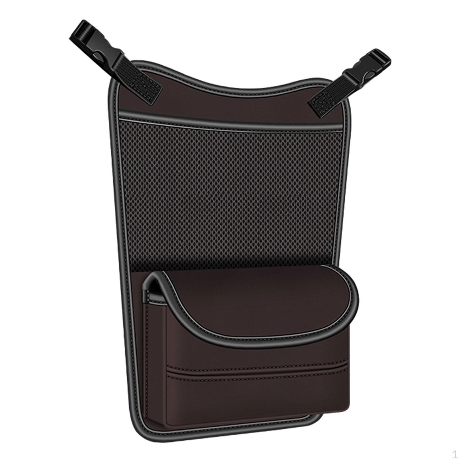 

Car Seat Organizer, Storage Organizer between Front Seats, Multifunction Mesh Pocket Net коричневий