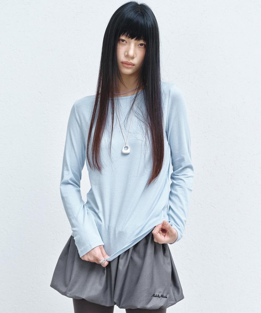 Nigaennikol Lettering Graphic Top_Sky Blue