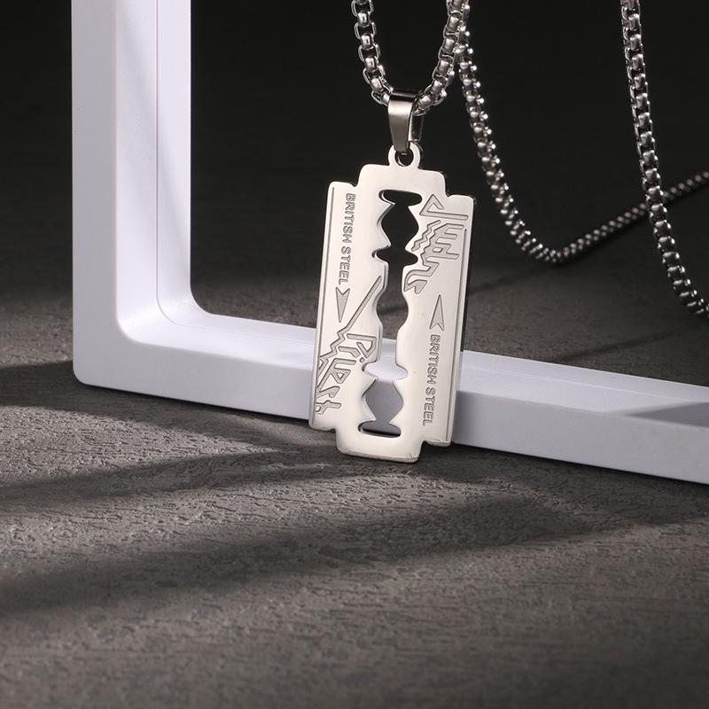Men's Titanium Steel Hip Hop Pendant Necklace - Trendy, Non-fading Street Style