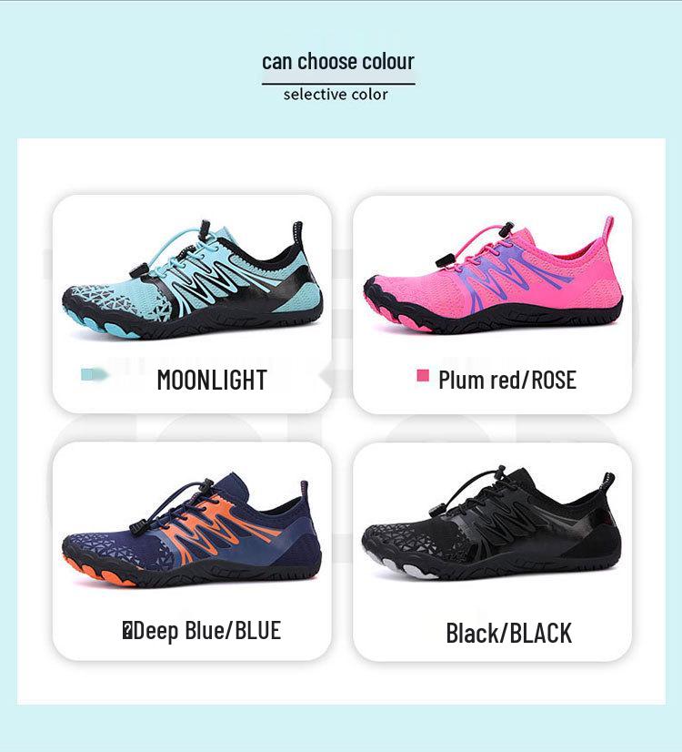 Unisex Quick-Dry Non-Slip Five-Finger Water Shoes: Breathable Wading Shoes for Fishing & Swimming