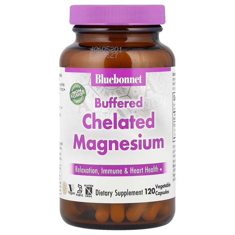 Buffered Chelated Magnesium, 120 Vegetable Capsules (200 Mg Per Capsule)