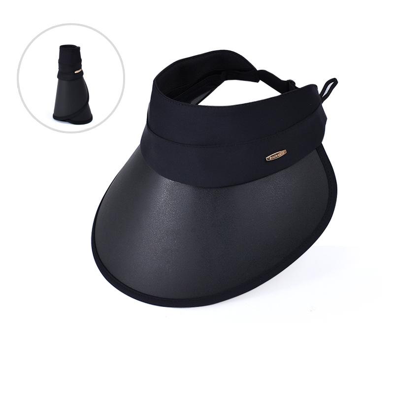 Summer vinyl large brim sunshade sunscreen hat children's outdoor fashion versatile Korean version foldable empty top sun hat