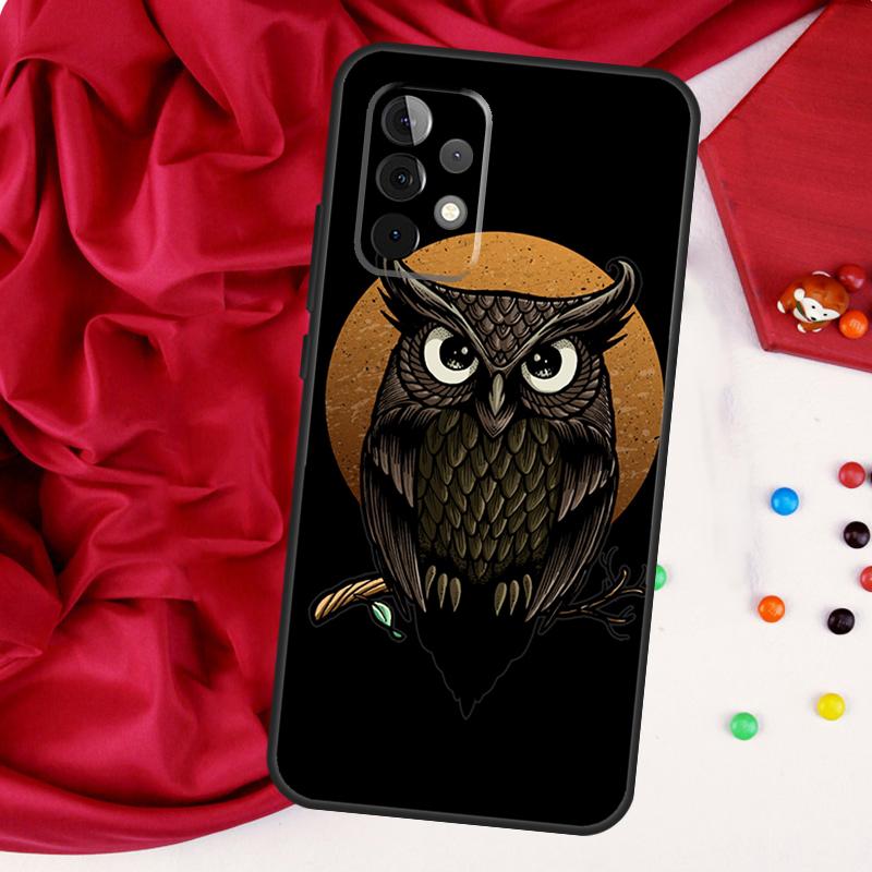 Cute Cartoon Owl Cover For Samsung Galaxy A54 A34 A14 A33 A32 A52 A53 A51 A71 A13 A23 A73 A12 A22 A21S Shell