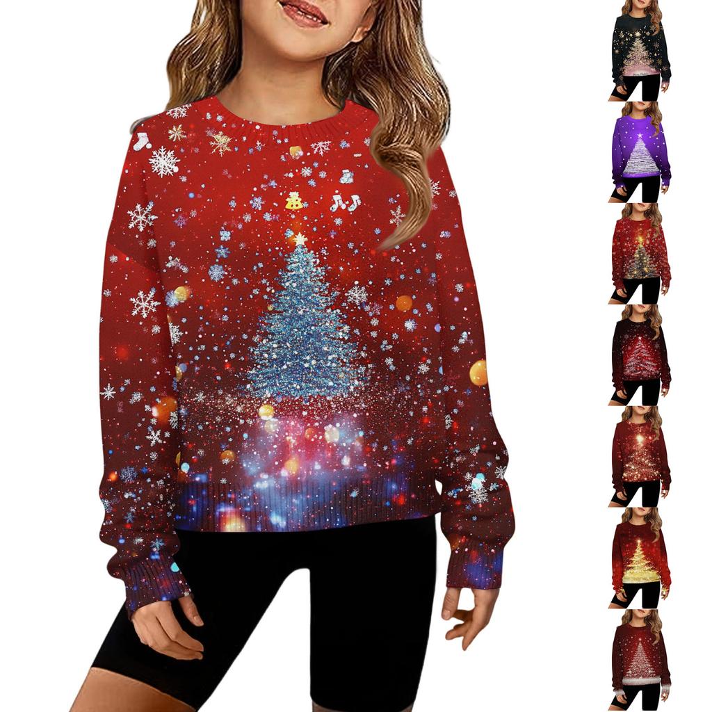 Girls' Hooded Tie-Dye Sweatshirt - Pullover Print Top