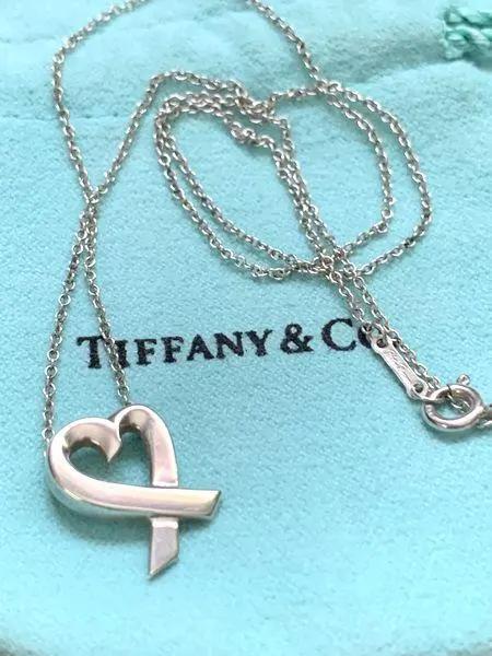 Tiffany Co. Loving Heart Necklace Paloma Picasso 925 Sterling Silver Excellent