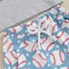 2Pcs Baby Boy Summer Outfits Short Sleeve Baseball Bat Print Tops + Shorts Set Toddler Clothing