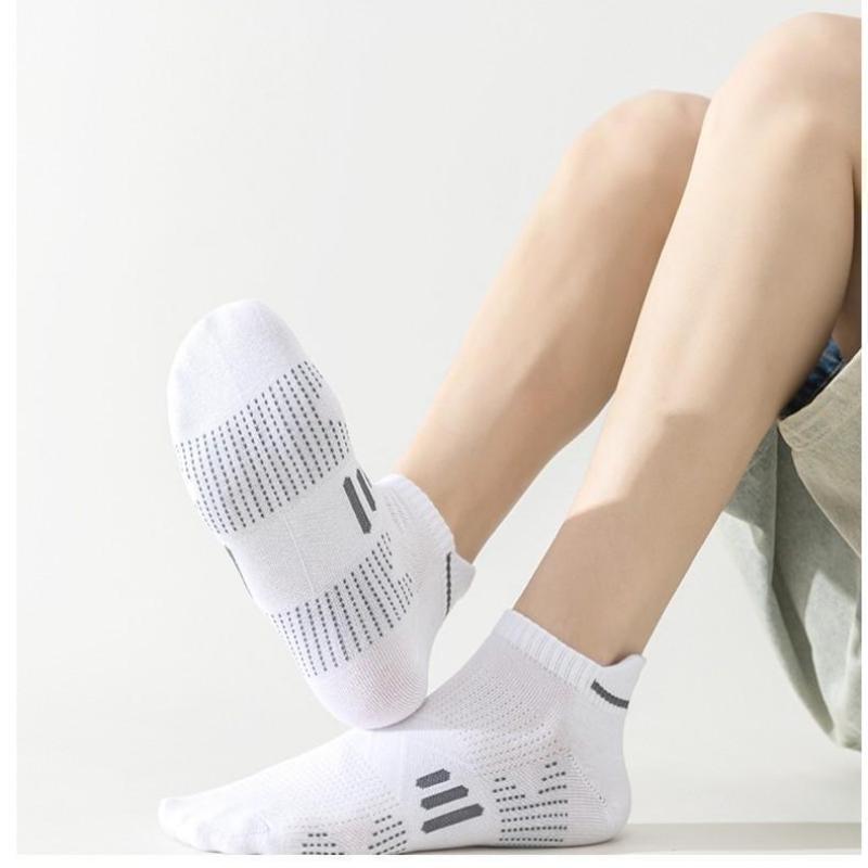 5/10 Pairs Men's Sports Cotton Socks Low Waist Ankle Socks Sweat-absorbent Breathable Socks Lot