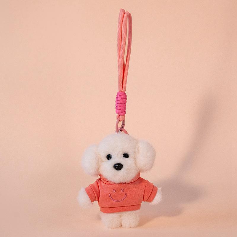 Cute cute pet teddy doll plush toy schoolbag small pendant keychain doll doll bag pendant