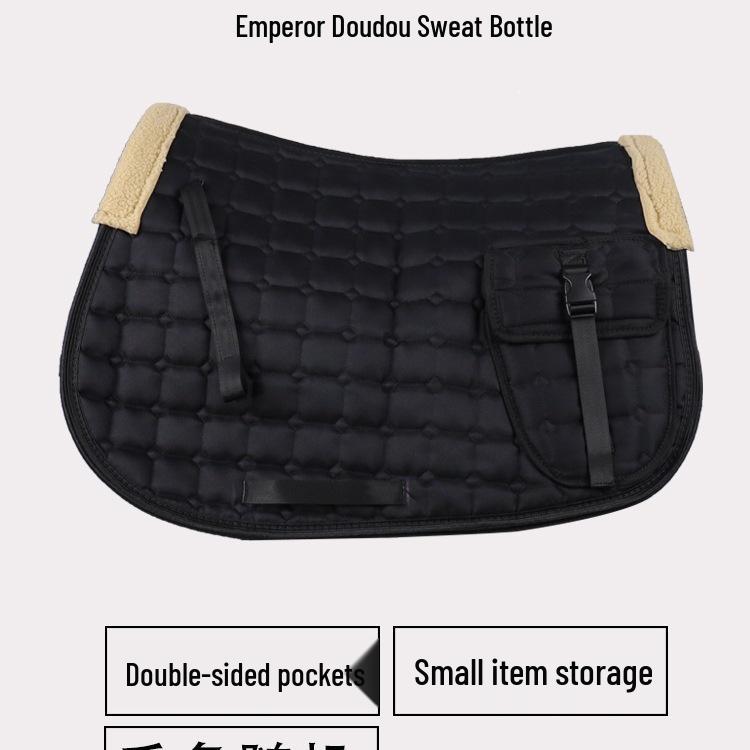 Equestrian Saddle Pad with Pouch - Sweat-Absorbing Riding Equipment