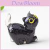 Crystal Cat Handcrafted Resin Art Figurine With Dynamic Design For Home Decor And Gift Giving
