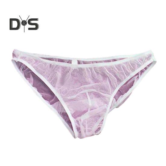 Men Briefs Mid-rise Transparent High Stretch Design Breathable Smooth Lines Boxer Panties See-through Underwear