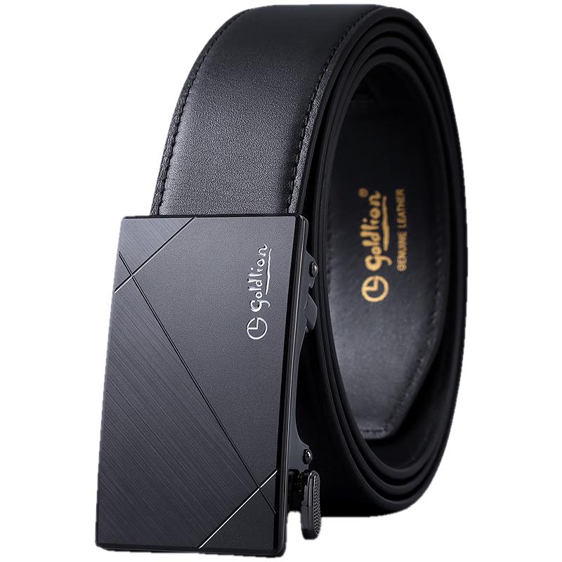 Goldlion Men s Little Magic Cube 2nd Gen Automatic Buckle Leather Belt 110cm