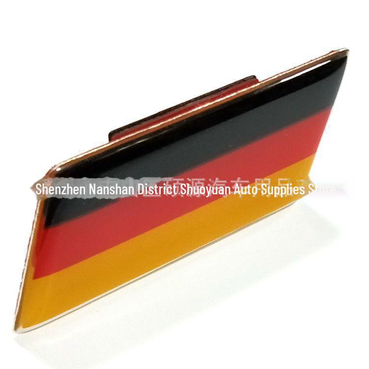 Patriotic Car Sticker with Crystal Epoxy Aluminum Alloy Buckle