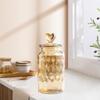 Modern Transparent Glass Sealed Jar with Shape Lid Exquisite Pickle Jug Large Capacity Grain Storage Bottle Kitchen