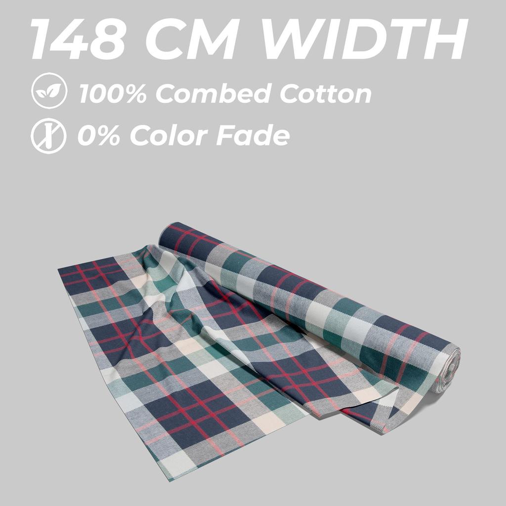 Unstitched 100% Cotton Multicolor Shirting Fabric - 145 cm Width, 160 gm Weight