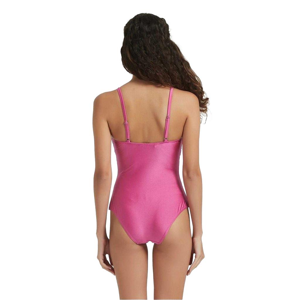 Be You Womens/Ladies Lattice Plunge One Piece Swimsuit