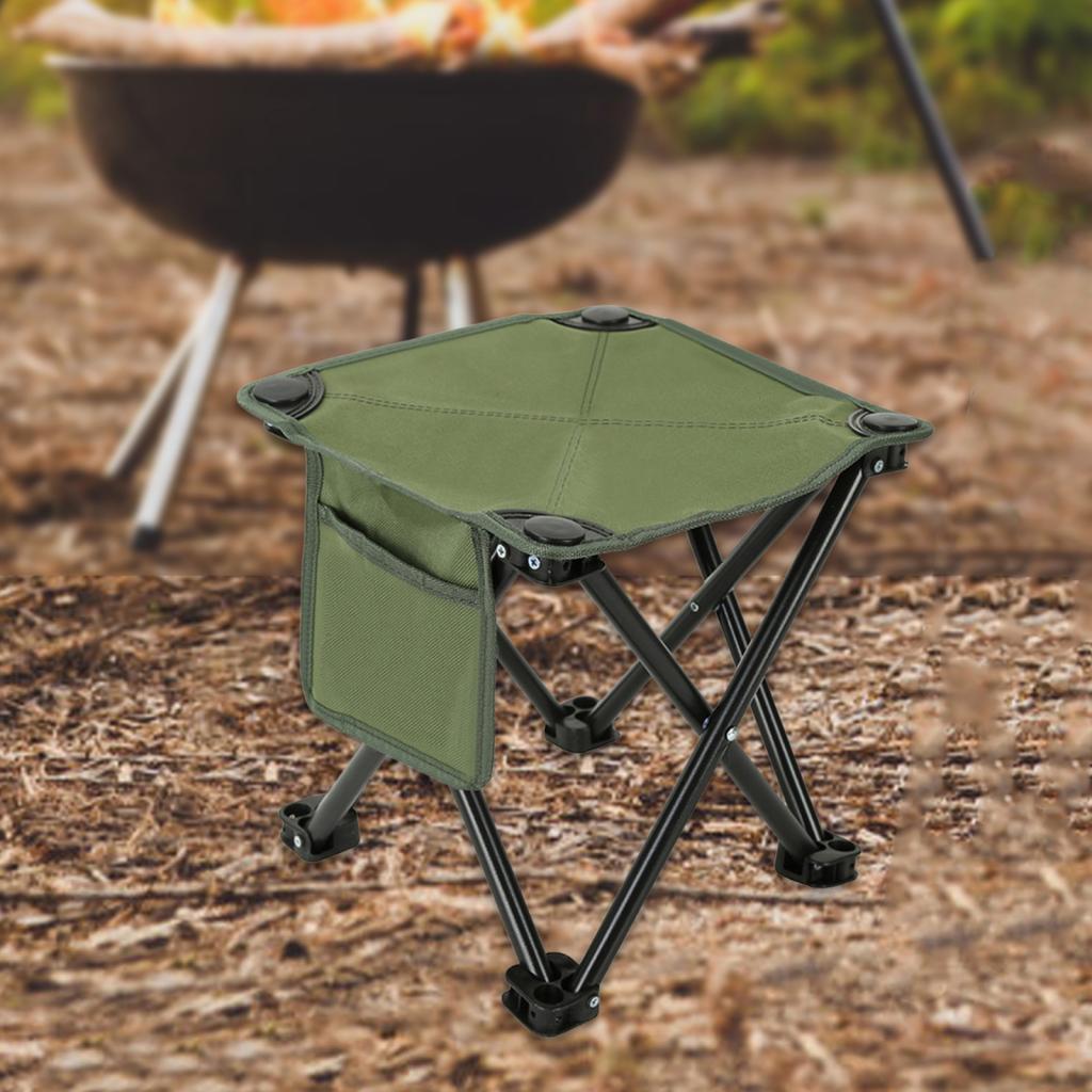 Campinghocker, 11 Zoll hoch, Falthocker mit Tragetasche, Belastbarkeit bis 200 lbs