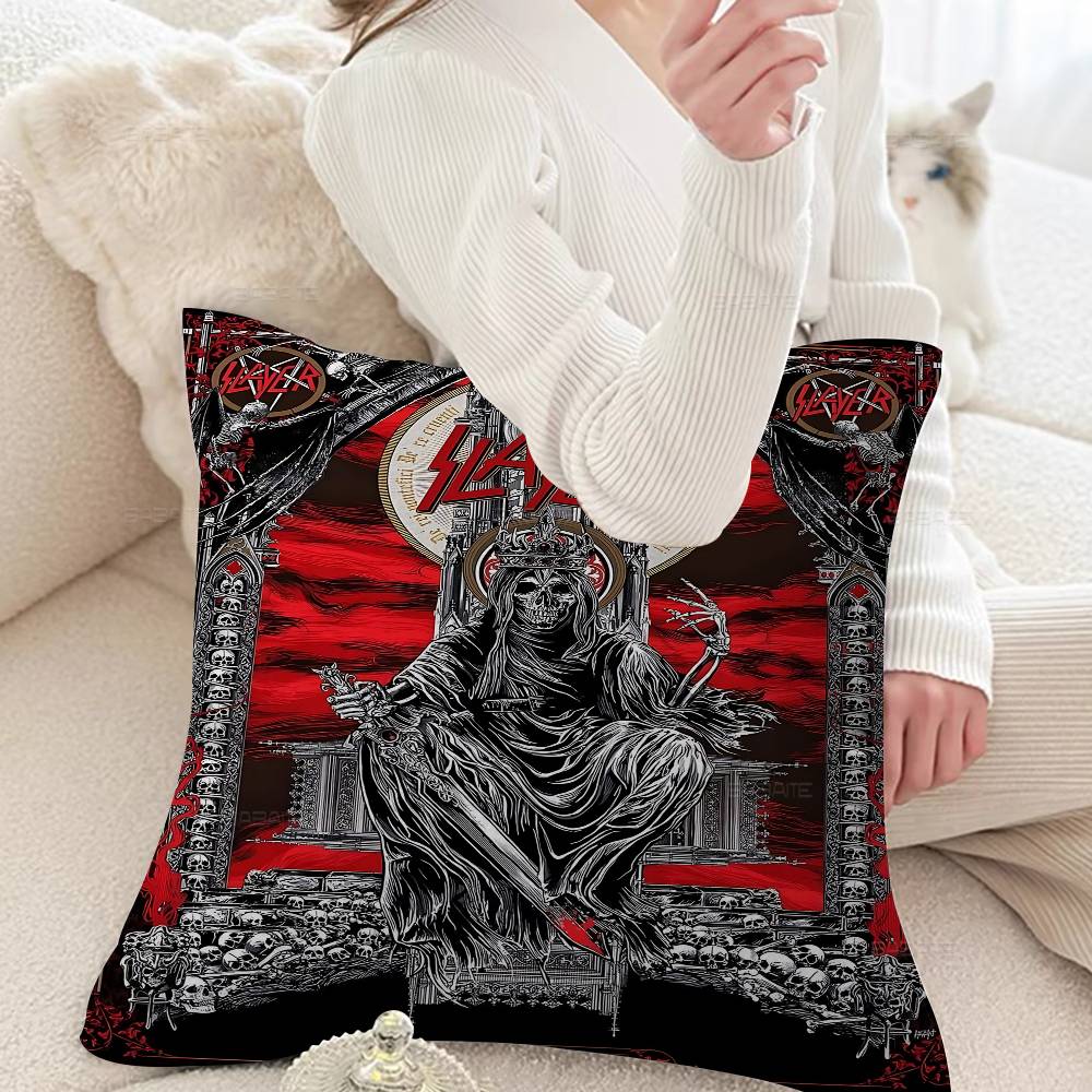 Slayer Heavy Metal Rock Band Pillow Gift Home Office Decoration Pillow Bedroom Sofa Car Cushion CoverPillow Case