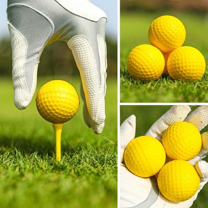 Žluté PU golfové míčky Vnitřní Domácí Kancelář Zahrada Trénink Bezpečné Měkké Golfové Míčky Rodinná Zábavná Hra Trénink Sport Dárek Chlapec Dívka ZYF